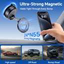 Vacuum Suction Cup Magnetic Phone Holder, Upgraded 360 Adjustable Magnetic Suction Cup Phone Mount for Car/Gym/Mirror/Smooth Surface, for iPhone, Android Smartphones(Black)