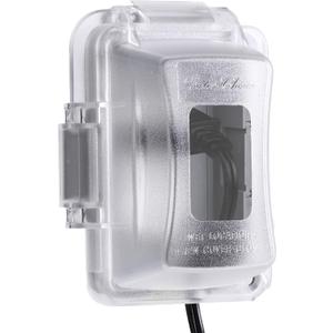 Bates- Weatherproof Electrical Outlet Cover, 1-Gang, Outdoor Plug Cover (Clear)