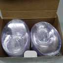 Restaurantware 4 x 2.9 x 1.3 Inch Mini Tasting Dishes 100 Disposable Mini Dessert Dishes - Oval Ellipse Design Clear Plastic Appetizer Dishes Serve Samples or Snacks For Parties or Weddings