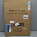 Large Clear Acrylic Dry Erase Board, 28" X 20" Golden Non-Magnetic Frameless Clear White Board for Wall, Erasable Acrylic Board for Wall, Home, Office, School, 2 Markers