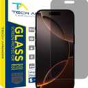 Tech Armor for Apple iPhone 16 Pro Screen Protector Privacy Glass 6.3 inch - Ballistic Tempered, Anti-Spy, Case Friendly, Easy Installation, Bubble Free, Touch Support, 1 Pack