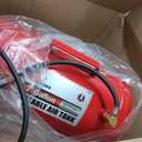 Big RED T88007-1 Torin Horizontal Portable Air Storage Tank with 36 "Hose and Pressure Gauge, Capacity 7 Gallons, Red