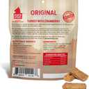 PLATO Turkey Real Strips Natural Dog Treats - Real Meat - Air Dried - Made in the USA - Turkey & Cranberry, 3 ounces (EXP 02/14/26)