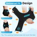 Comfytemp Ankle Ice Pack Wrap for Sprained Ankles, Plantar Fasciitis, Foot Pain Relief, Reusable Gel Hot Cold Compress Brace for Achilles Tendonitis, Injury, Swelling, 2 Packs, Black, Standard, 2 