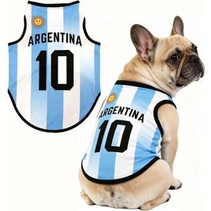 Dog Jersey Pet Soccer Jersey, Dog Soccer Costume Breathable Shirt for Puppy or Cat (AGT, Medium)