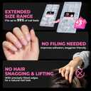 UNA GELLA Short Almond Nail Tips, 510Pcs 15 Sizes Pre-Etched Soft Gel Nail Tips Almond Shape, Half Matte Full Cover Clear Pre-shaped Fake Acrylic Nails Extensions for DIY & Salon Manicure Soak Off