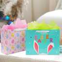 Nihuecne 4 Pack Extra Large Easter Gift Bags with Tissue Paper, 16" Paper Gift Bags with Handles for Easter Gift Wrap,4 Designs
