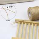 3 x 1mm Natural Jute Twine String 656 Feet Crafting Twine String for Crafts Gift, Craft Projects, Wrapping, Packing, Gardening, Bundling-Jute Rope for House&Garden Wide Usage