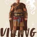 Spooktacular Creations Halloween Viking Costume Men, Barbarian Costume Men, Adult Viking Outfit for Halloween Party (L)