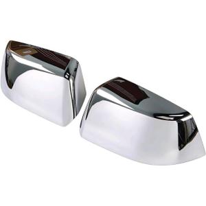 AUCERAMIC 2 PCS Chrome Top Half Mirror Cover Cap Fit for Chevy 2015-2020 Suburban/Tahoe, 2015-2019 GMC Yukon/Yukon XL