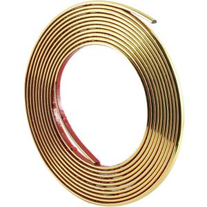 Gaahing 32.8FT Peel and Stick Molding & Wall Trim, Flexible Self-Adhesive Decorative Strip for Tile, Mirror, Ceiling, Floor, Panel, Cabinet (Shiny Gold)