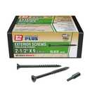 Grip-Rite L212STBL1 PrimeGuard Plus #9 x 2-1/2" Premium Deck Screw, T25 Star Drive, Black, 1lb Box