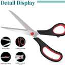 6 Packs Sewing Craft Scissors Bulk,8" Multipurpose Heavy Duty Sharp Scissors,Stainless Steel Shears for Home Office Student Supplies,Black