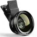 Phone Camera Lens Kit 2 in 1, 0.45X Wide Angle Lens+ 12.5X Macro Lens, Cell Phone Len Attachments Accessory for iPhone, for Samsung, for Android Smartphone