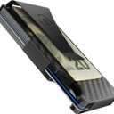 The Ridge Wallet for Men - Slim Minimalist Compact Wallet and Card Holder, RFID Protected Front Pocket Wallets for Men with Integrated Money Clip (Carbon Fiber 3K)