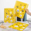 12 Decorative File Folders Letter Size, Cute Floral Document Folders for Office, School & Home, Durable Copper Material with Adhesive Tabs