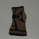 Copper Ankle Brace, Copper Infused Ankle Support Compression Sleeve for Men & Women, for Foot Pain Relief, Sprained Recovery, Achilles Tendonitis, Daytime or Night Use(M) (Yellow- black)