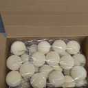 32 Pcs Velvet Christmas Tree Ornaments Balls with Velvet Ribbon Christmas Tree Hanging Decorations Neutral Flocked Balls Bulk for Xmas Home Indoor (White)