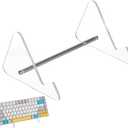 CRASPIRE Keyboard Display Stand Acrylic 1-Tier Keyboard Holder Transparent Acrylic Stand Detachable Keyboard Storage Holder with Platinum Tone Iron Findings for Keyboard Computer Tablet Picture Frame