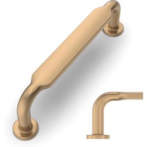 Amerdeco 10 Pack Champagne Bronze Cabinet Pulls 3-3/4 Inch(96mm) Hole Centers Kitchen Cabinet Handles Solid Zinc Alloy Cabinet Hardware Drawer Pulls ZH0051