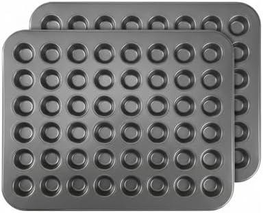 Wuqoioo Mini Muffin Pan, 24 Cup Mini Cupcake Pans Cupcake Pan Non Toxic Muffin Pan For Baking Cheesecake Tailgate Party Supplies, Dishwasher Safe, 15.94 X 12.6 X 0.79 Inches