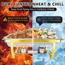9QT Gold Chafing Dishes for Buffet, Golden Chafing Dish Buffet Set
4 Pack Rectangular Stainless Steel Gold Food Warmers for Parties Buffet, Elegant Gold Chafers and Buffet Warmers Sets