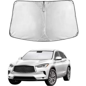 EcoNour Windshield Sunshade Compatible for Infiniti QX50 2019-2024 2025 2026, Sun Visor for Front Windshield & Window Sun Shade Cover, UV Heat Blocker & Protector, Car Accessories