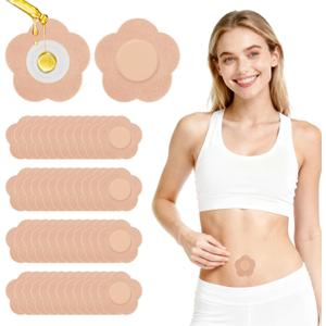 50 PCS Disposable Castor Oil Patches, Upgraded Leak-Proof Self-Adhesive Castor Oil Belly Button Patch, Portable, Suitable for People of All Ages (50 Count (Pack of 1))