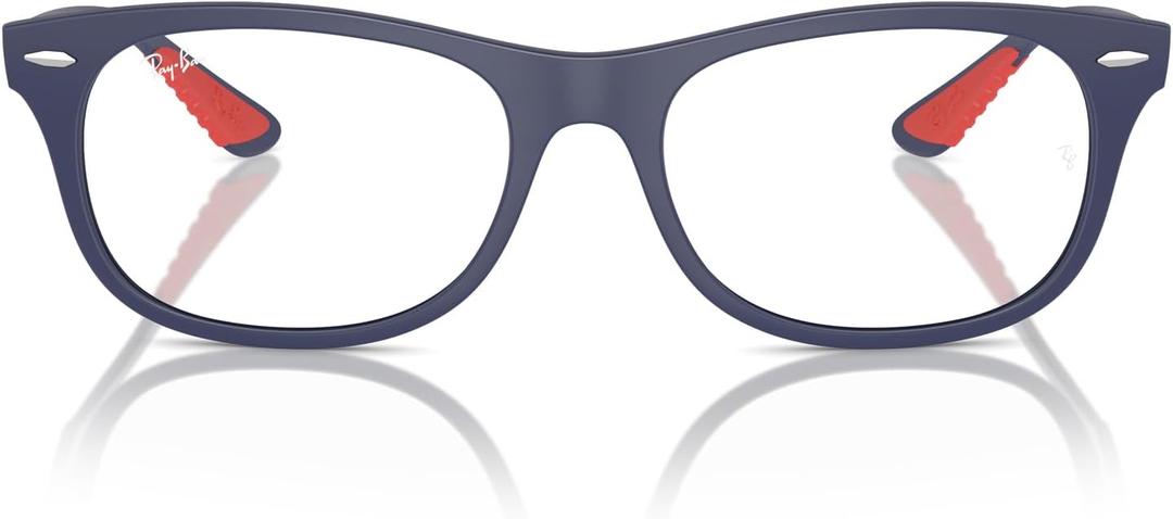 Ray-Ban Rx7307m Scuderia Ferrari Collection Square Prescription Eyewear Frames (Matte Blue/Demo Lens)
