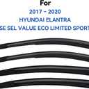Window Visors Rain Guards Shield for 2017-2020 Hyundai Elantra, Out-Channel Window Vent Wind Deflectors Visors Shades for 17-20 Elantra SE SEL Value ECO Limited Sport