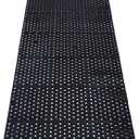 Jxgzyy 83x35 Commercial Anti-Fatigue Drainage Rubber Matting Non-Slip Rubber Drainage Mat Commercial Kitchen Floor Mat Rubber Mat with Holes for Wet Area Use, Black