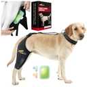 Dollephi Dog Knee Brace for Torn ACL Hind Leg, Hot/Cold Compress for Patella Dislocation or Osteoarthritis, Cruciate Ligament Injuries, for Medium & Large Dogs(Right Leg,L)