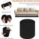 2 Rolls Under Couch Blocker, 5in x 132in Couch Blockers for Pets Toys and Kids Adjustable Elastic Nylon Strap to Prevent Items from Falling Under Beds, Sofas and Other Furniture