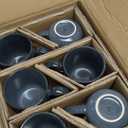 famiware Coffee Mugs Set of 6, Starlight 11 oz Mug Cup Set with Handle for Coffee, Tea, Cocoa, Milk - Ceramic Stoneware Mug Set, Matte Black Grey