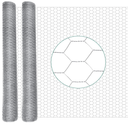 GlikCeil 48 in x 200 ft Chicken Wire Fencing Mesh, Metal Floral Chicken Wire for Floral Arrangements, 0.6 Inch Hexagonal Galvanized Poultry Netting for Garden, Coop Barrier, Duck Rabbit Cage(Silver)