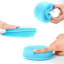 TDHDIKE Silicone Body Scrubber Loofah - Set of 3 Soft Exfoliating Body Bath Shower Scrubber Loofsh Brush for Sensitive Kids Women Men All Kinds of Skin