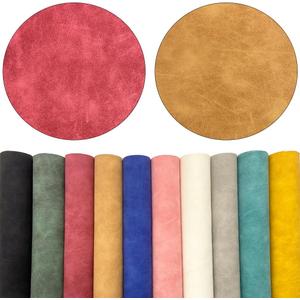 10 Colors Soft Suede Synthetic Faux Leather Sheets 8x12 Inches(20 x 32cm) Smooth Solid PU Leather for Handmade DIY Sewing Crafts
