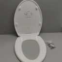 Bath Royale Slow Close Toilet Seat BR501-00 White Elongated, Stain-Resistant and Easy to Keep Clean, Heavy Duty Fits All Toilet Brands, Executive Series, Elongated, White