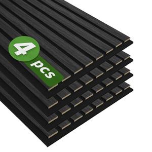 Art3d 12" x 24" Acoustic Wood Slat Wall Panel, 20pcs, 40 sq.ft, Grey Oak