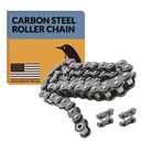 PGN #80 Roller Chain - 10 Feet + 2 Free Connecting Links - Carbon Steel Chain - 119 Links