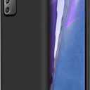 Compatible with Galaxy Note 20 Case Liquid Silicone Case Gel Rubber Bumper Slim Fit Phone Case for Samsung Galaxy Note 20 5G 2020, Black