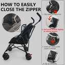 Pet Stroller with Mesh Ventilation, Lightweight Foldable Design, Cup Holder, Black