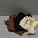 OQQ Womens 3 Piece Long Sleeve Tops Crew Neck Stretch Fitted Underscrubs Layer Tee Shirts 2025 Casual Outfits (Small, Black,coffee,beige)