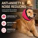 Dog Noise Canceling Earmuffs, Comfortable Hooded Hearing Protection Earmuffs, Anti-Anxiety Sound Blocking Ear Muffs for Thunder, Fireworks and Grooming Vacuum (Gray, Large) 