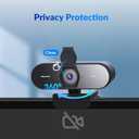 4K Webcam for PC with PDAF & CDAF Dual-autofocus, Ultra 4K HD, 2 Noise Reduction Mics, Auto Light Correction, USB-A, Privacy Cover, 79FOV, Streaming Camera for PC, Mac, Laptop, Video Calls