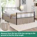 Biscaynebay Wrap Around Bed Skirts with Split Corners for Queen Beds 18" Drop, Light Camel Adjustable Elastic Dust Ruffles Easy Fit Wrinkle Resistant Silky Luxurious Fabric Machine Washable