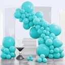 PartyWoo Teal Balloons 140pcs Different Sizes Pack of 18 12 10 5 Inch Turquoise Dark Teal Balloon Arch Kit for Baby Shower Gender Reveal Graduation Mermaid Birthday Pool Party Decorations Blue-Y69