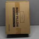 Leeden Full Body Pillow for Adults, Soft and Fluffy Long Pillow Insert, Breathable Pillow for Side Sleepers and Bed Support 20x54 Ivory White