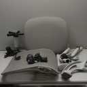 Sweetcrispy Home Office Managerial Executive Chair, Ergonomic Mesh Adjustable Swivel Mid-Back Chair with, Flip-up Arms, Comfortable Lumbar Support, Comfy Arms for Bedroom,Study,Student (Grey)