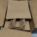 FACEBAG 50-Pack Brown Paper Bags with Handles Bulk, 8x4.25x10.5 Inches,Medium-sized Gift Bags with Handles for Party Favors Take-Out Grocery Shopping & Retail Reusable & Durable